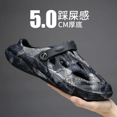 Giày Lỗ Dừa Nam Mùa Hè Sandal Thoáng Khí Chống Trượt Đi Biển Giá 205.200đ
