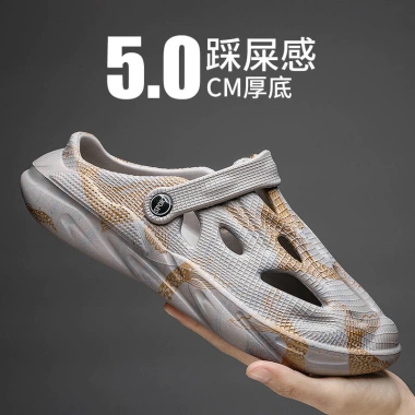 Giày Lỗ Dừa Nam Mùa Hè Sandal Thoáng Khí Chống Trượt Đi Biển Giá 205.200đ