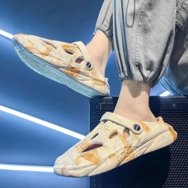 Giày Lỗ Dừa Nam Mùa Hè Sandal Thoáng Khí Chống Trượt Đi Biển Giá 205.200đ