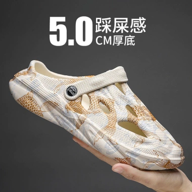 Giày Lỗ Dừa Nam Mùa Hè Sandal Thoáng Khí Chống Trượt Đi Biển Giá 205.200đ