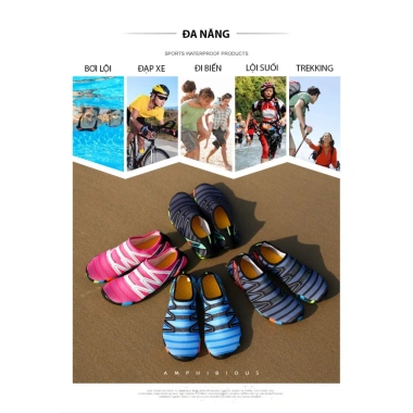 Giày Lội Nước 186 - Thoáng Khí, Siêu Nhẹ, Chống Trơn, Leo Núi, Chèo Thuyền - 119.000đ