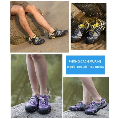 Giày Lội Suối Leo Núi Chèo Kayak Cổ Thấp Thoáng Khí Nhanh Khô Ôm Sát Chân 058 630k 7