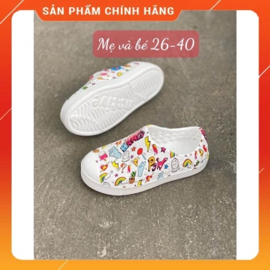 Giày lười nhựa su mềm NATIVE 2.024 cho Mẹ và Bé, êm chân, đi mưa nắng, biển, du lịch, đi bộ, Giá 139.000 VND 2
