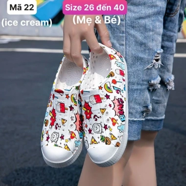 Giày lười nhựa su mềm NATIVE 2.024 cho Mẹ và Bé, êm chân, đi mưa nắng, biển, du lịch, đi bộ, Giá 139.000 VND 10