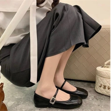 Giày Mary Jane Búp Bê Nữ Mũi Vuông Quai Dẹt Ngang Siêu Êm - Giá chỉ 185.000đ