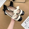 Giày Mary Jane mũi tròn thắt nơ da lì Đế mềm xinh xắn, giá ưu đãi 156.940₫ DU59 5