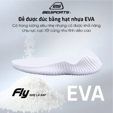 Giày Nam BELSPORTS FLY1 Full Black 150g Siêu Nhẹ Công Nghệ Dệt 4D và EVA Đàn Hồi Thoáng Khí Giá 378.999 VND 4