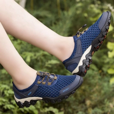 Giày Nam Sport Traking Leo Núi và Chạy Bộ Vải Lưới Thông Thoáng - Mono Sport 125k