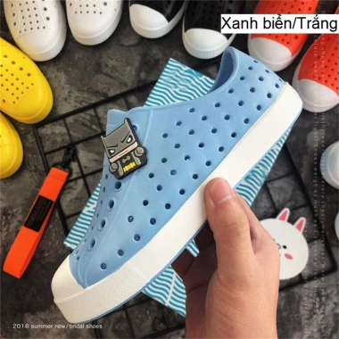 Giày nhựa đi mưa WNC-NATIVE LUCHI siêu nhẹ không thấm nước - Màu xanh da trời 8