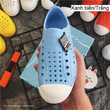 Giày nhựa đi mưa WNC-NATIVE LUCHI siêu nhẹ không thấm nước - Màu xanh da trời 9