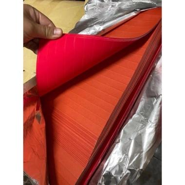 Giấy nhung đỏ gấp quạt có sẵn nếp gấp - Pháo giấy trang trí Tết, phụ kiện giá 6.990đ