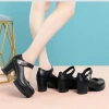 Giày nữ cao gót 10cm đế PU nhẹ, đính đá, size 34‑43, lịch sự cho trung niên 3