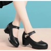 Giày nữ cao gót 10cm đế PU nhẹ, đính đá, size 34‑43, lịch sự cho trung niên 4