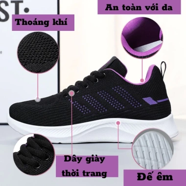 Giày nữ thể thao GTTN41 vải thông hơi - Đa năng đi làm, chạy bộ, tập gym, giảm còn 155k