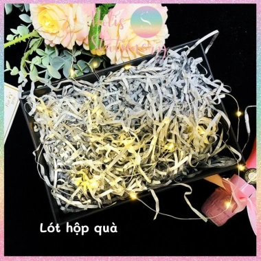 Giấy rơm kim tuyến 3mm - Raffia óng ánh lót hộp quà sang trọng cao cấp 3 Giấy rơm kim tuyến 3mm - Raffia óng ánh lót hộp quà sang trọng cao cấp 3