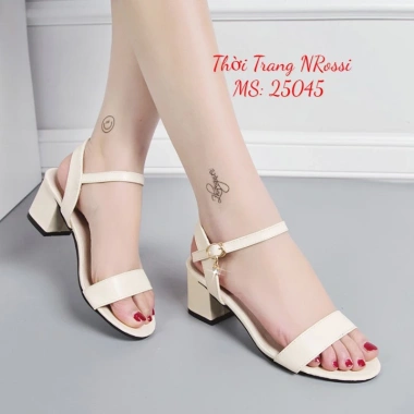 Giày sandal bản ngang gót 5cm đen size 40-44 FREESHIP giá ưu đãi 312.800đ