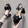 Giày sandal cao gót S80 cao 10p đế đúp 2 màu đen trắng thanh lịch sang trọng giảm giá 174k 6
