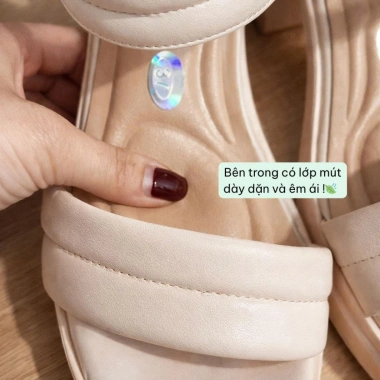 Giày Sandal Cao Gót Super Soft AK268 6P Đế Trụ Vững Chắc Lỗ Thoáng Khí 329k Đón Tết