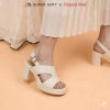 Giày sandal cao gót Super Soft AK446 6P - Đế trụ, lỗ thoáng khí, quai thời trang, 330k 10