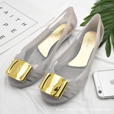 Giày sandal jelly nữ mùa hè Baotou nhựa PVC rỗng gót La Mã - Giá chỉ 234.756₫