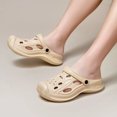 Giày sandal mũi lượn sóng đế Êm Thoáng trắng sữa – Đẹp mắt, thoải mái đi biển 4