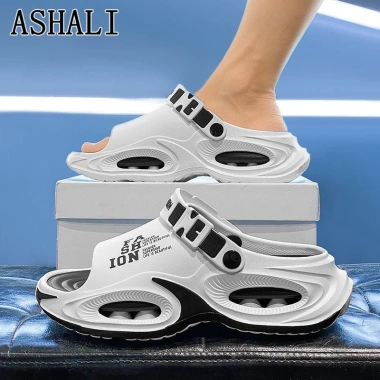 Giày sandal nam 2.025 đế dày, chống trượt, hai cánh, lý tưởng lái xe ngoài trời
