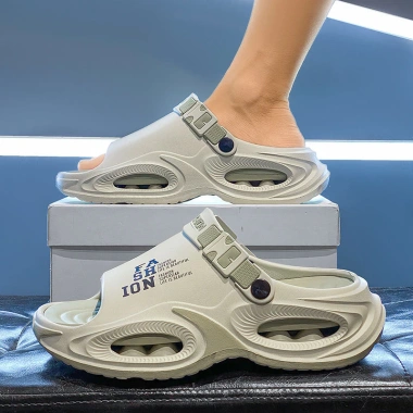Giày sandal nam 2.025 đế dày, chống trượt, hai cánh, lý tưởng lái xe ngoài trời