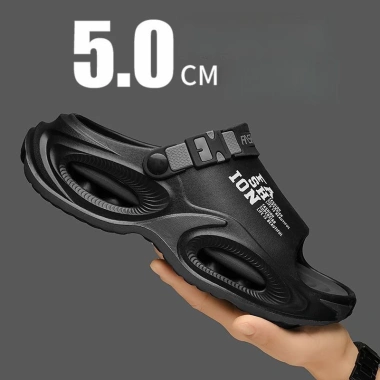 Giày sandal nam 2.025 đế dày, chống trượt, hai cánh, lý tưởng lái xe ngoài trời