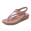 Giày sandal nữ 2.023 phong cách Âu-Mỹ, dây đeo đàn hồi, đính hạt mềm mại, thoáng khí, nhẹ thoải mái, size lớn - 340k