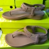 Giày sandal nữ 2.023 phong cách Âu-Mỹ, dây đeo đàn hồi, đính hạt mềm mại, thoáng khí, nhẹ thoải mái, size lớn - 340k 7