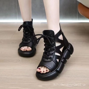 Giày sandal nữ đế dày mùa hè 2.024 - phong cách influencer, đi biển, giá 258.120₫