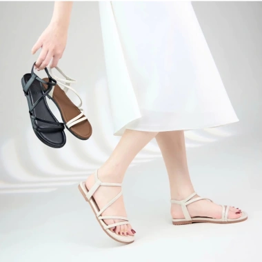 Giày Sandal Nữ Doly Shoes Quai Mảnh Đế Bệt Phối Chun - Xinh Đi Học, Chơi, Biển, Giá 99.027₫ 4