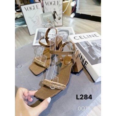 Giày sandal nữ quai đá chất dạ 7cm sang chảnh - Giá chỉ 169k giảm mạnh 2