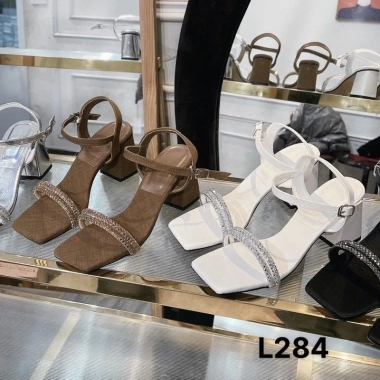 Giày sandal nữ quai đá chất dạ 7cm sang chảnh - Giá chỉ 169k giảm mạnh 4