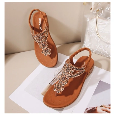Giày sandal nữ SIKETU kẹp êm nhẹ đính hạt sang trọng phong cách Âu Mỹ 355.000₫