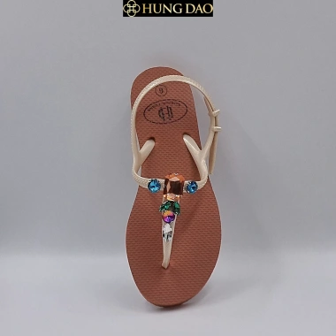 Giày sandal quai kẹp nữ đính đá xịn - Đế chống trượt, đa màu, 160k, du lịch 2