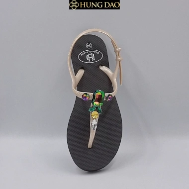 Giày sandal quai kẹp nữ đính đá xịn - Đế chống trượt, đa màu, 160k, du lịch 3