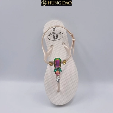 Giày sandal quai kẹp nữ đính đá xịn - Đế chống trượt, đa màu, 160k, du lịch 5