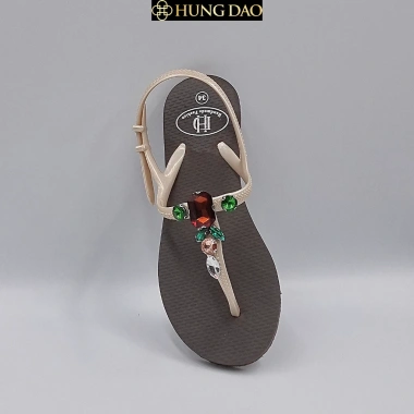 Giày sandal quai kẹp nữ đính đá xịn - Đế chống trượt, đa màu, 160k, du lịch 6