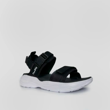 Giày sandal unisex The BiLy quai ngang dây dù, đế IP siêu êm nhẹ, màu đen đế trắng - giảm giá 20% BLDT09