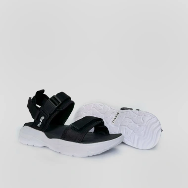 Giày sandal unisex The BiLy quai ngang dây dù, đế IP siêu êm nhẹ, màu đen đế trắng - giảm giá 20% BLDT09
