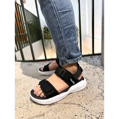 Giày sandal unisex The BiLy quai ngang dây dù, đế IP siêu êm nhẹ, màu đen đế trắng - giảm giá 20% BLDT09