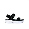 Giày sandal unisex The BiLy quai ngang dây dù, đế IP siêu êm nhẹ, màu đen đế trắng - giảm giá 20% BLDT09 10