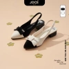 Giày slingback nữ mũi nhọn nơ Jocé phối màu gót hở sang chảnh - Size 1 - 175k 2