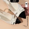 Giày slingback nữ mũi nhọn nơ Jocé phối màu gót hở sang chảnh - Size 1 - 175k 4