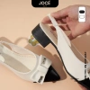 Giày slingback nữ mũi nhọn nơ Jocé phối màu gót hở sang chảnh - Size 1 - 175k 5