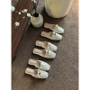 Giày Sục Ballet Nữ Lưới Hoa Đính Nơ Đệm Da Mềm - Phong Cách Mùa Hè 2.025 QCCC Giá 345k