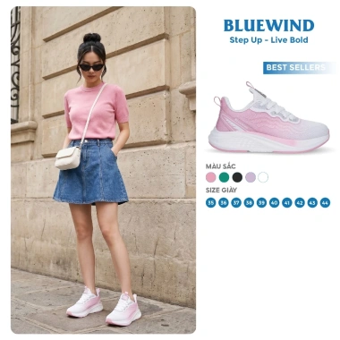 Giày Thể Thao Chạy Bộ Nam Nữ Bluewind Siêu Nhẹ, Phong Cách Hàn Quốc, Êm Chân 2