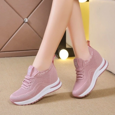 Giày Thể Thao Nữ Độn Đế 5P Lưới Cổ Chun Ôm Chân Tăng Chiều Cao - Giá 249.000₫