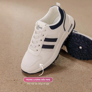 Giày Thể Thao Nữ Mun Shoes M450 Da PU Cao Cấp Đế Cao 4p - Đi Bộ & Đi Chơi, Giá 250k 3